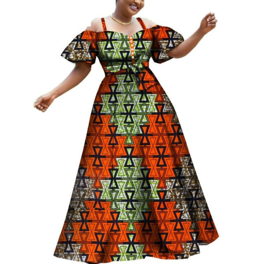 African Women Clothing Dashiki Off-Shoulder Long D X11339 – Afrinspiration