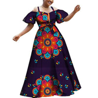 African Women Clothing Dashiki Off-Shoulder Long D X11339