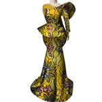 African Ankara Bazin Riche Patchwork Skirt S X10973