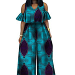 Elegant Africa Cotton Wax Print Romper Bazin Riche Sexy Jumpsuit X11494