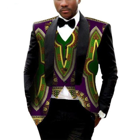 Dashiki Printed African Clothing Slin fit Suit Blazer Jacket with  Y10533