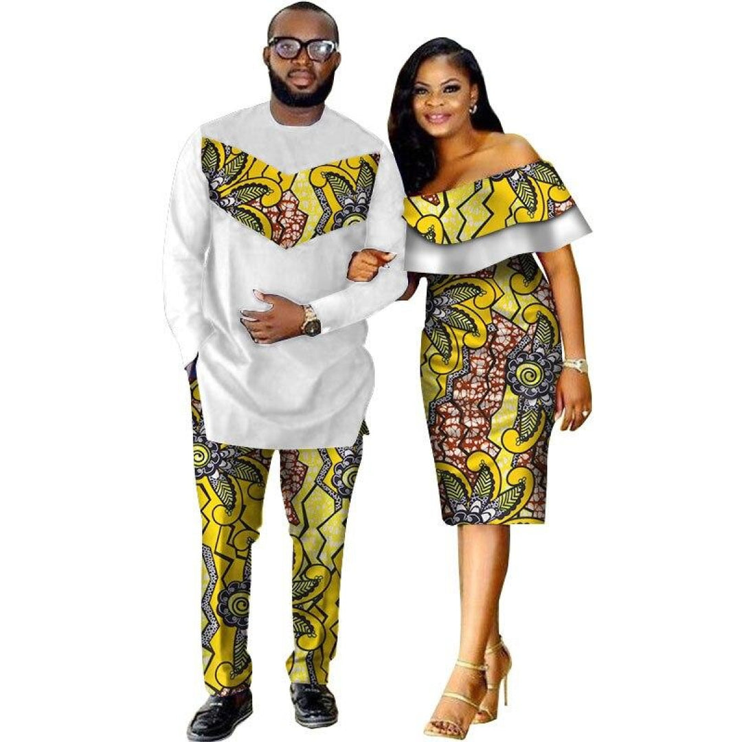 Cotton print styles for Couple and Family Tagged nigerian couple outfits Afrinspiration