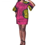 African Cotton Dashiki Wax Print Pattern Ankara Straight Dress for Women X11991