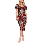 African Cotton Dashiki Wax Print Pattern Ankara Patchwork Dress for Women X12002