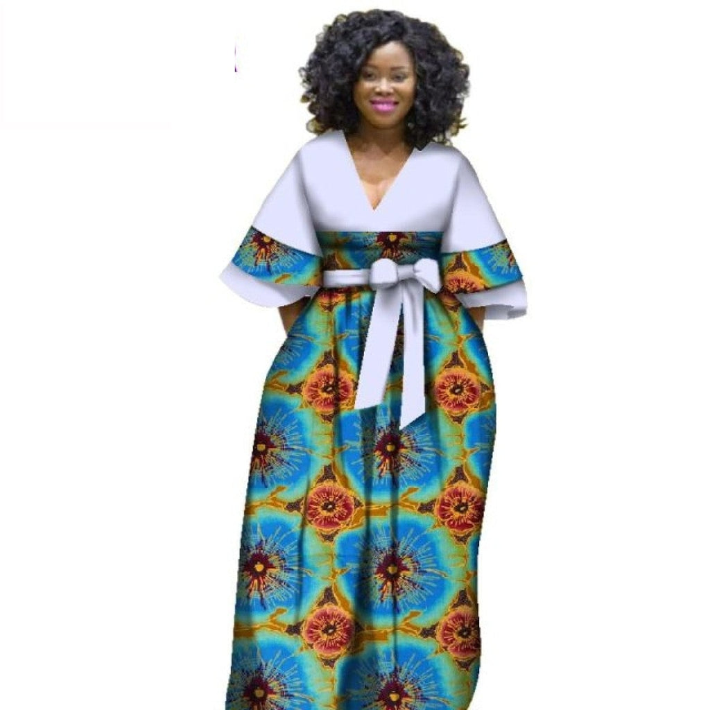 African batik long dresses for X11372 – Afrinspiration