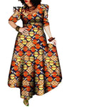 African Style Dresses for Women Elegant Evening Gowns African Party Dress Maxi Ankara Floral Printed Robe Africaine Femme WY092