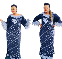 African Embroidered Bazin Riche Dresses For Women