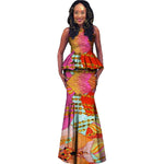 Kitenge Africa Women 2 Piece Ankara Dashiki Crop Top and Skirt X10972