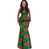 Kitenge Africa Women 2 Piece Ankara Dashiki Crop Top and Skirt X10972