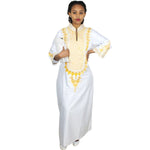 Woman Soft Material Big Embroidery Design Long Dress