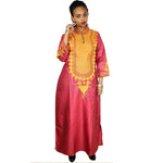 Woman Soft Material Big Embroidery Design Long Dress