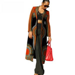 New African Dress For Women Dashiki Print Trench Coat Bazin Riche X11504