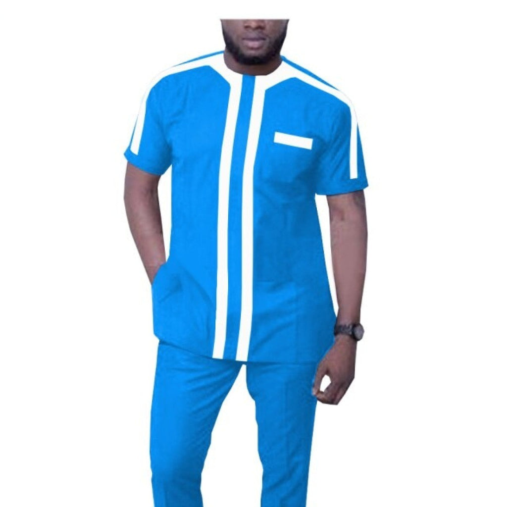 African Senator Design Short Sleeve 2-Piece Set for Men Y31848 ...