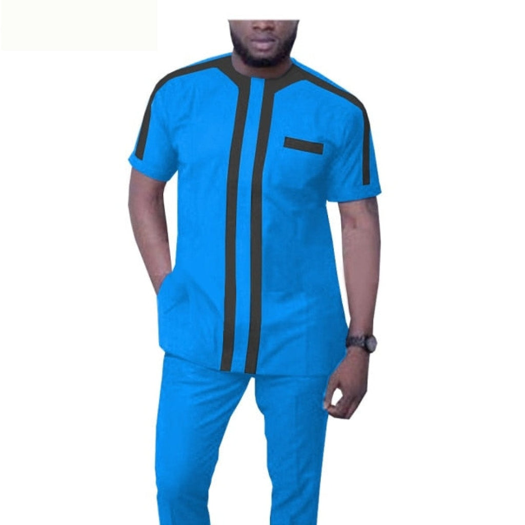 African Senator Design Short Sleeve 2-Piece Set for Men Y31848 ...