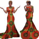 African Dress For Women Sleeveless Off -Shoulder Floor-Length Ankara Maxi X11428