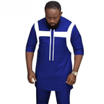 African Men Style Senator 2-Piece Set Short Sleeve Design Y31881