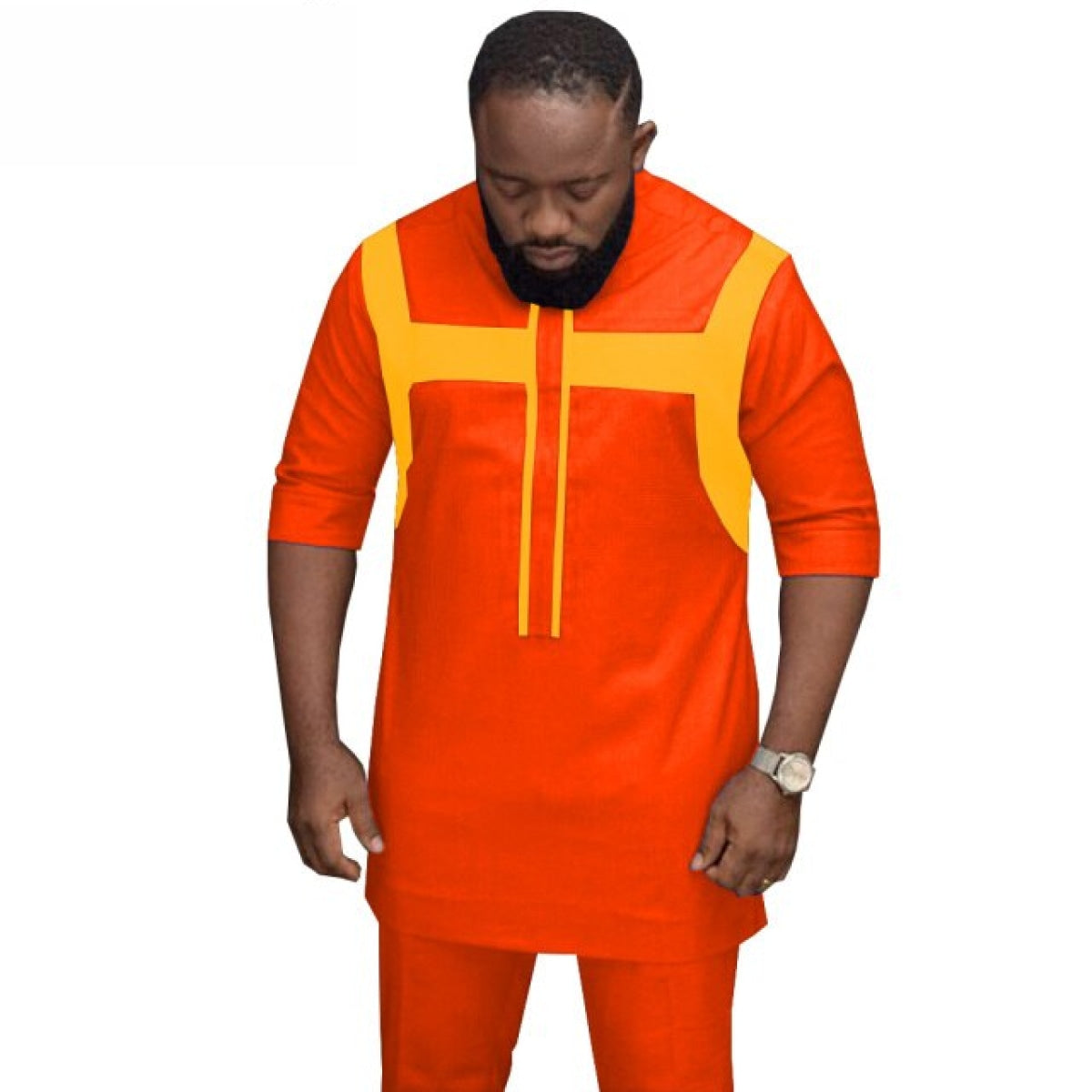 African Men Style Senator 2-Piece Set Short Sleeve Design Y31881 ...