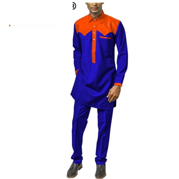 African Men Style 2-Piece Set Long Sleeve Senator Design Y31867
