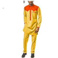 African Men Style 2-Piece Set Long Sleeve Senator Design Y31867