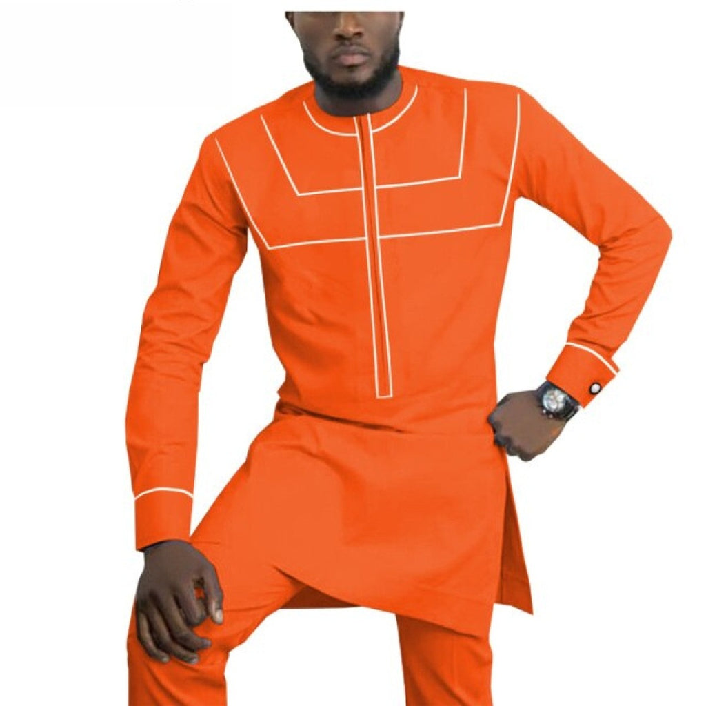 African Men Clothing Senator 2-Piece Set Long Sleeve Style Y31879 ...