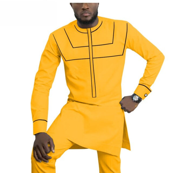 African Men Clothing Senator 2-Piece Set Long Sleeve Style Y31879