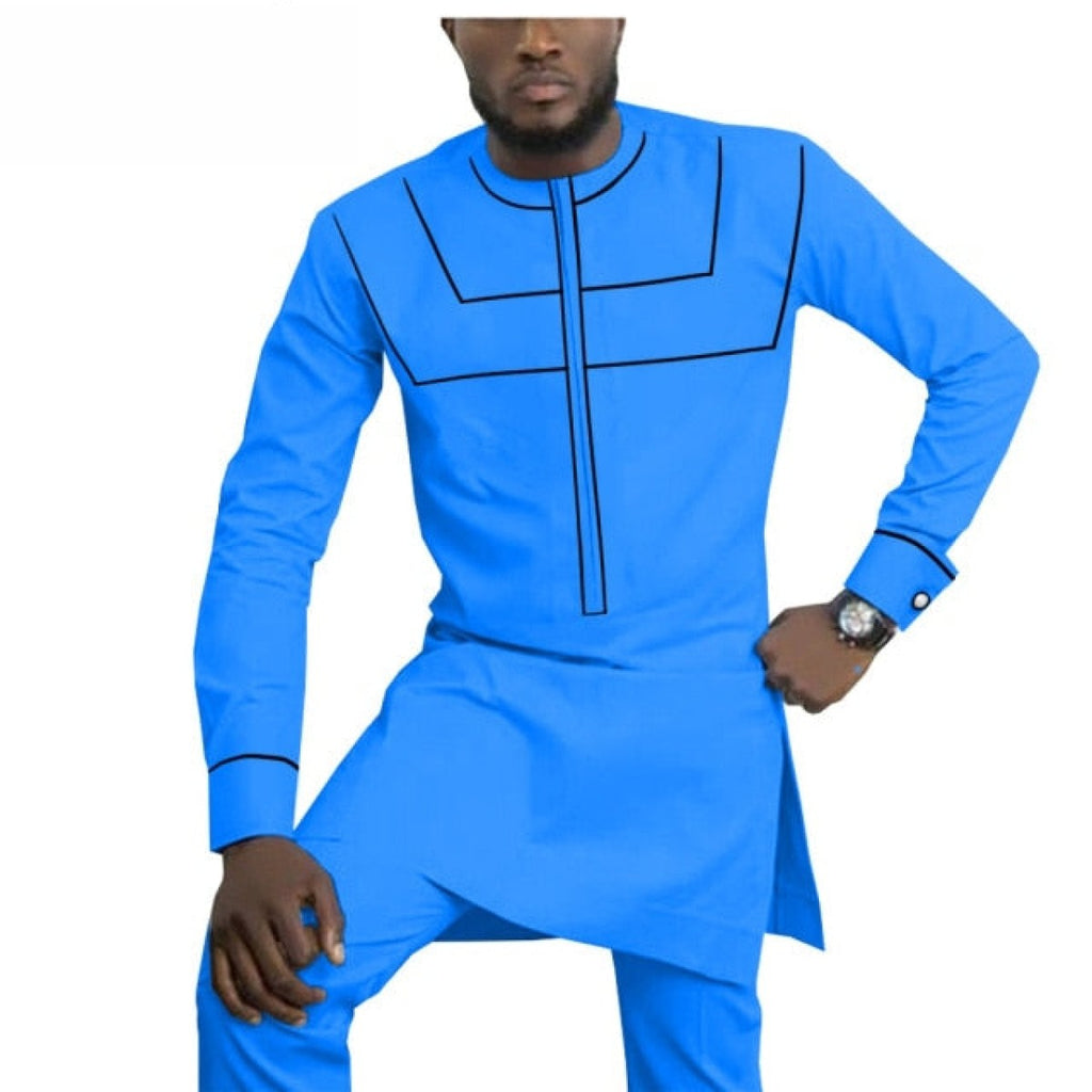African Men Clothing Senator 2-Piece Set Long Sleeve Style Y31879 ...