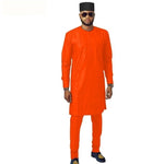 African Men Style Long Sleeve 2-Piece Set Senator Design Y31866