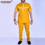 African Clothing for Men Senator 2-Piece Set Short Sleeve Style Y31886