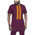 African Style for Men Senator 2-Piece Set Short Sleeve Design Y31887