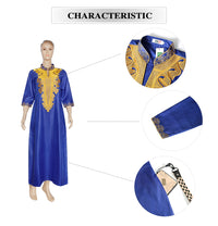 Traditional Long Embroidered Dashiki Robe Marocaine Party Gown
