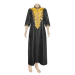 Traditional Long Embroidered Dashiki Robe Marocaine Party Gown