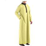 Muslim Fashion Men Tailor Made Jacquard Loose Casual Style