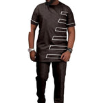NEW African Men Jacket+Pants Jacquard Suit For All Occasions