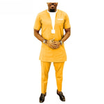 African Men Clothing Senator Design 2-Piece Set Long Sleeve Y31877