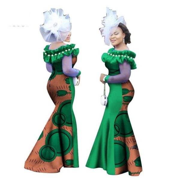 African Women Clothing Long Sleeve Dashiki Long Maxi X11435