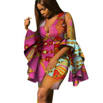 African Cotton Dashiki Wax Print Pattern Ankara Dress for Women X11995