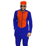 African Men Clothing 2-Piece Set Long Sleeve Senator Style Y31869