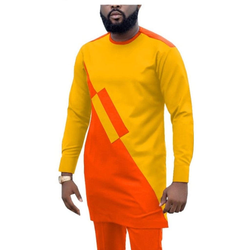African Men Clothing Senator 2-Piece Set Long Sleeve Design Y31878 ...