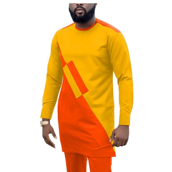 African Men Clothing Senator 2-Piece Set Long Sleeve Design Y31878
