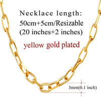 Diy Chains Necklace For Pendant Men/Women Jewelry Gold Color Q50118