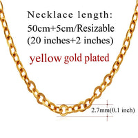 Diy Chains Necklace For Pendant Men/Women Jewelry Gold Color Q50118