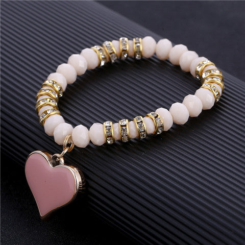 Zoshi Romantic Vintage Bracelets For Women Heart Pendant Bracelets wit ...