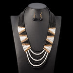 African Bead Jewelry Sets Bohemian Necklace Pendant Multi Layer  Q50214