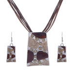 Zoshi Fashion African Jewelry Set Leather Chain Enamel Gem Jewelry  Q50179
