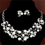 Zoshi Elegant Simulated Pearl Bridal Jewelry Sets Wedding Jewelry Leaf Q50144