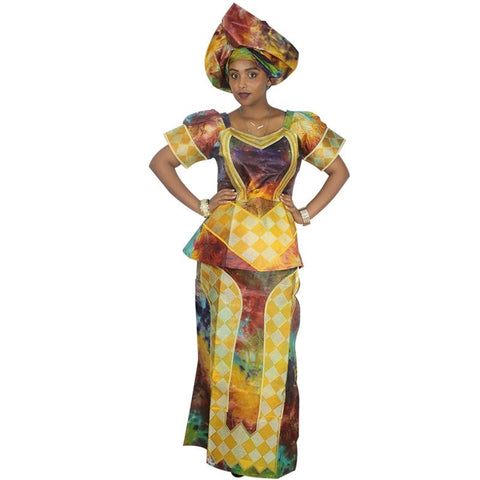 African 100% COTTON New Bazin Rich Embroidery Dresses For Women