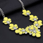 Minhin Women'S 3 Colors Delicate Crystal Necklace Wholesale Rhinestone Q50173