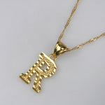 English Small Letters Necklace Women/Girls Gold Color Initial Pendant Q50120