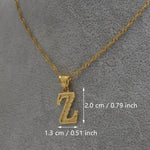 English Small Letters Necklace Women/Girls Gold Color Initial Pendant Q50120