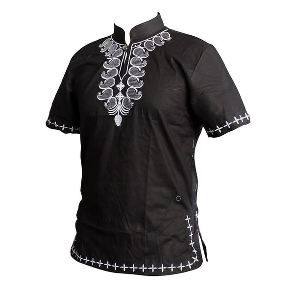 Dashikiage Men's Embroidery Wonderful Colors Traditional Mali African Vintage Top